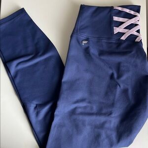 Fabletics Powerhold Blue Leggings - Medium